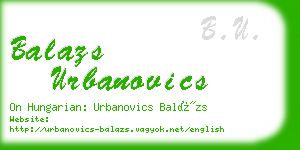balazs urbanovics business card